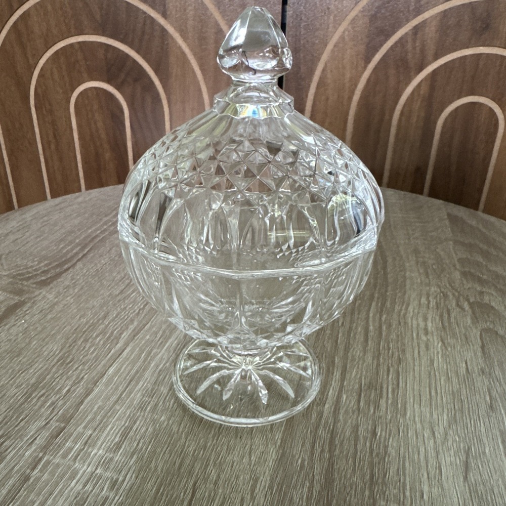 Cristal D'arques Durand Longchamp Crystal Candy Dish With Lid
